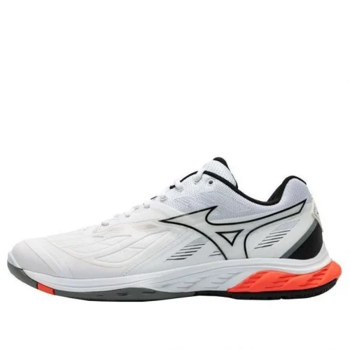 MIZUNO Wave Fang 2 Badminton Shoe - White / Orange / Black