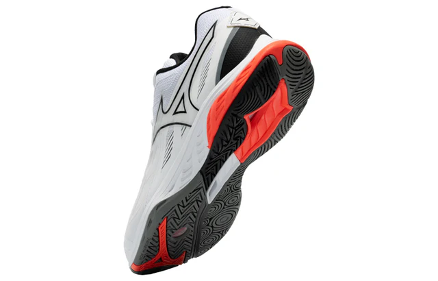 MIZUNO Wave Fang 2 Badminton Shoe - White / Orange / Black - Image 5