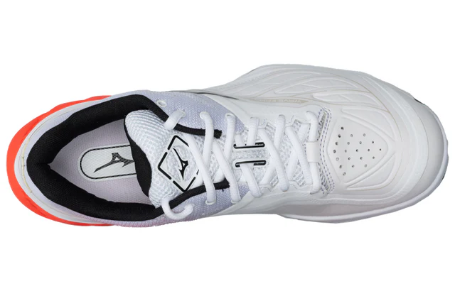 MIZUNO Wave Fang 2 Badminton Shoe - White / Orange / Black - Image 6