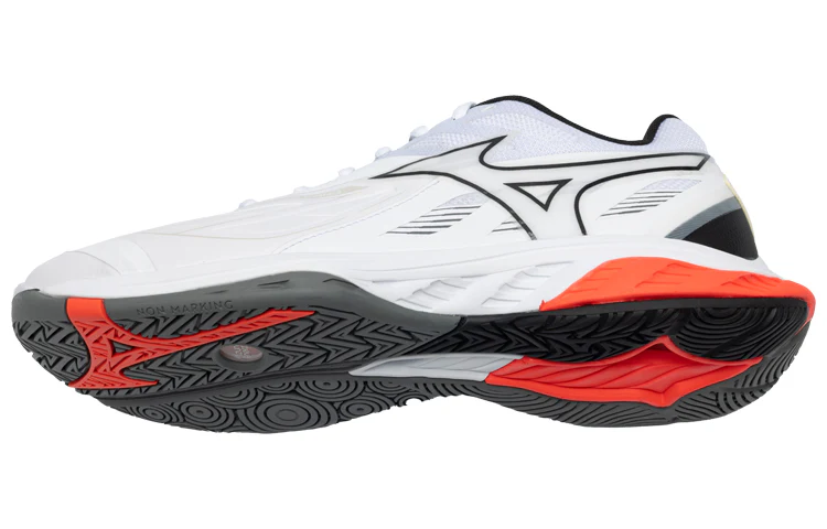 MIZUNO Wave Fang 2 Badminton Shoe - White / Orange / Black - Image 2