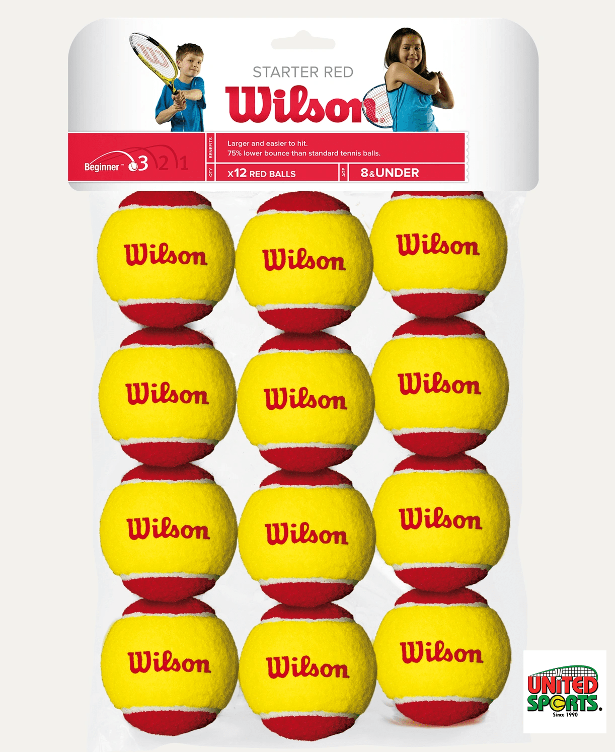 Wilson Kids Tennis Balls (Orange & Red)