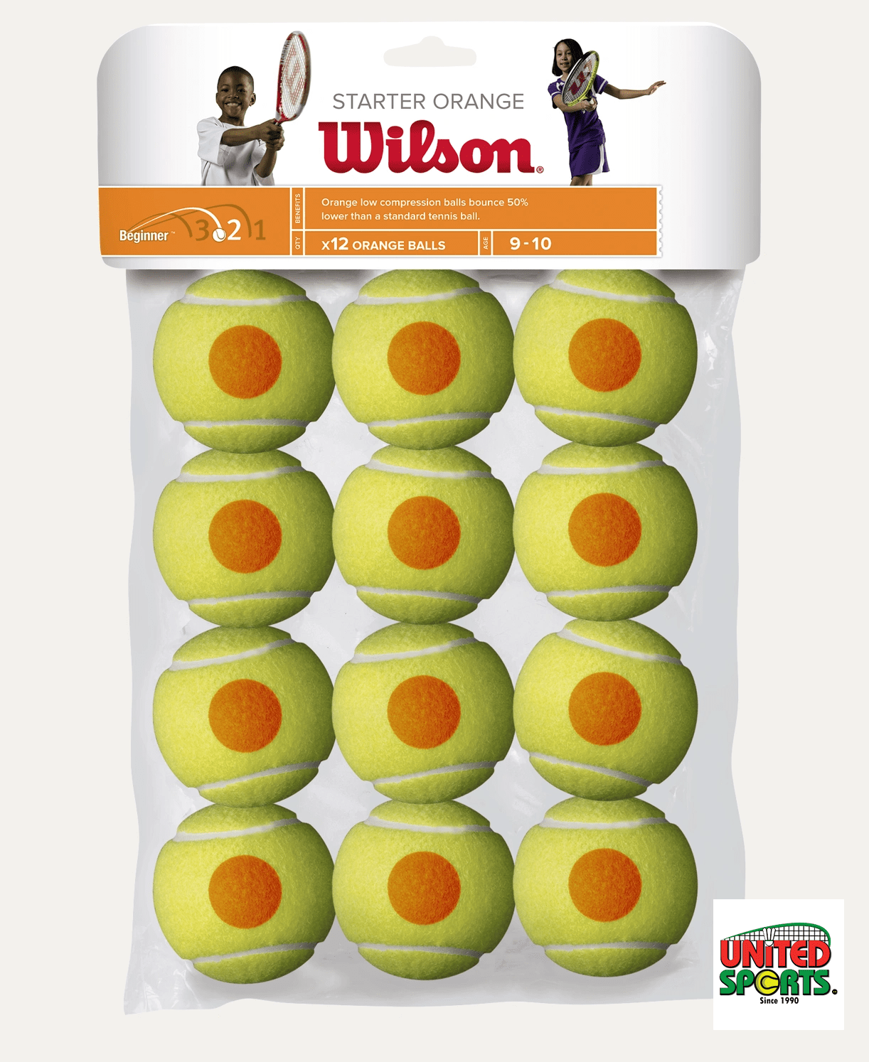 Wilson Orange Low Compression Tennis Balls