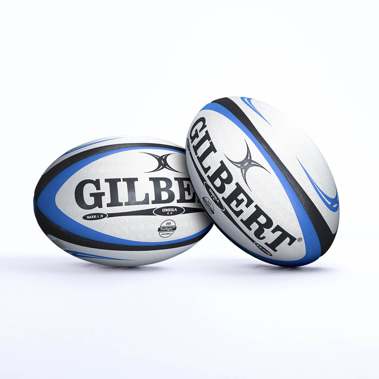 OMEGA Rugby Ball – White Blue - Image 3