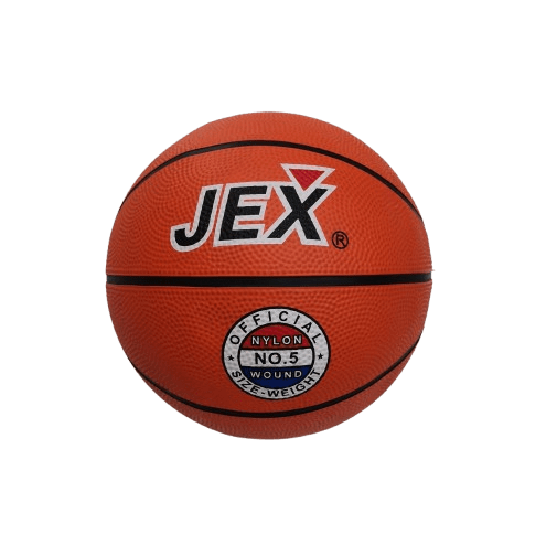JEX Basketball Orange Black Stripes